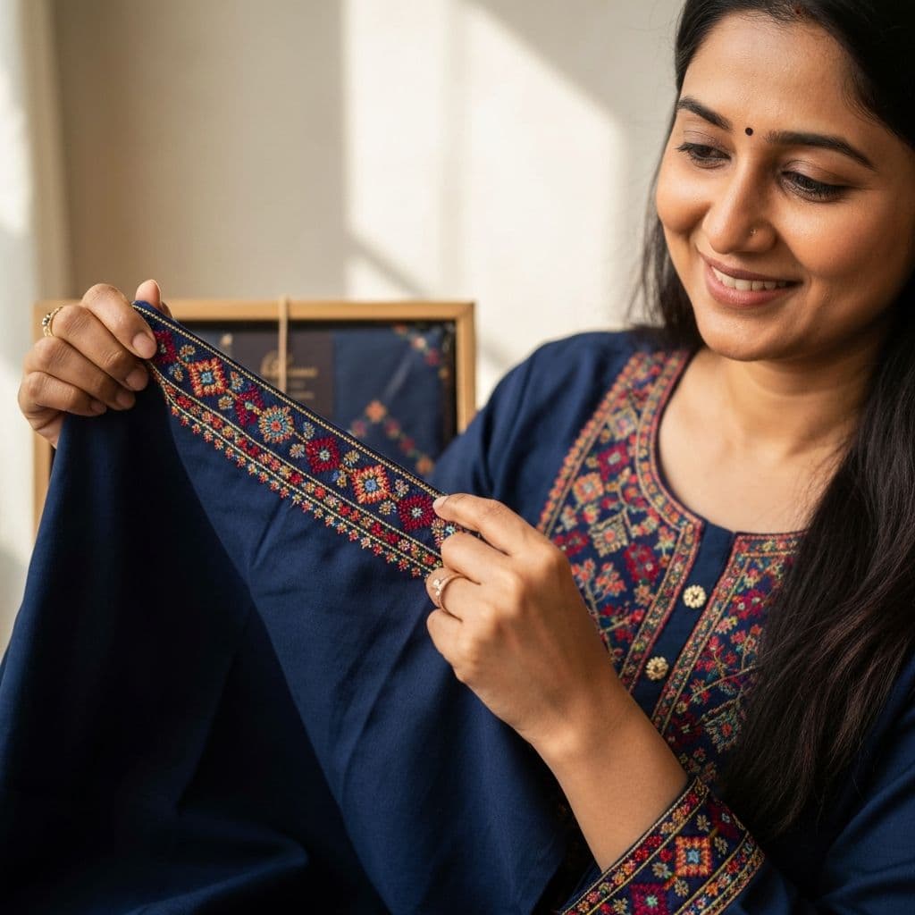 Lakshmi Rao's review of Navy Zardozi Kurta